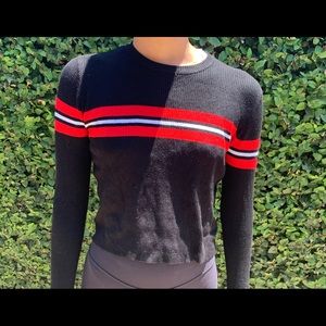 brandy melville black and red sweater